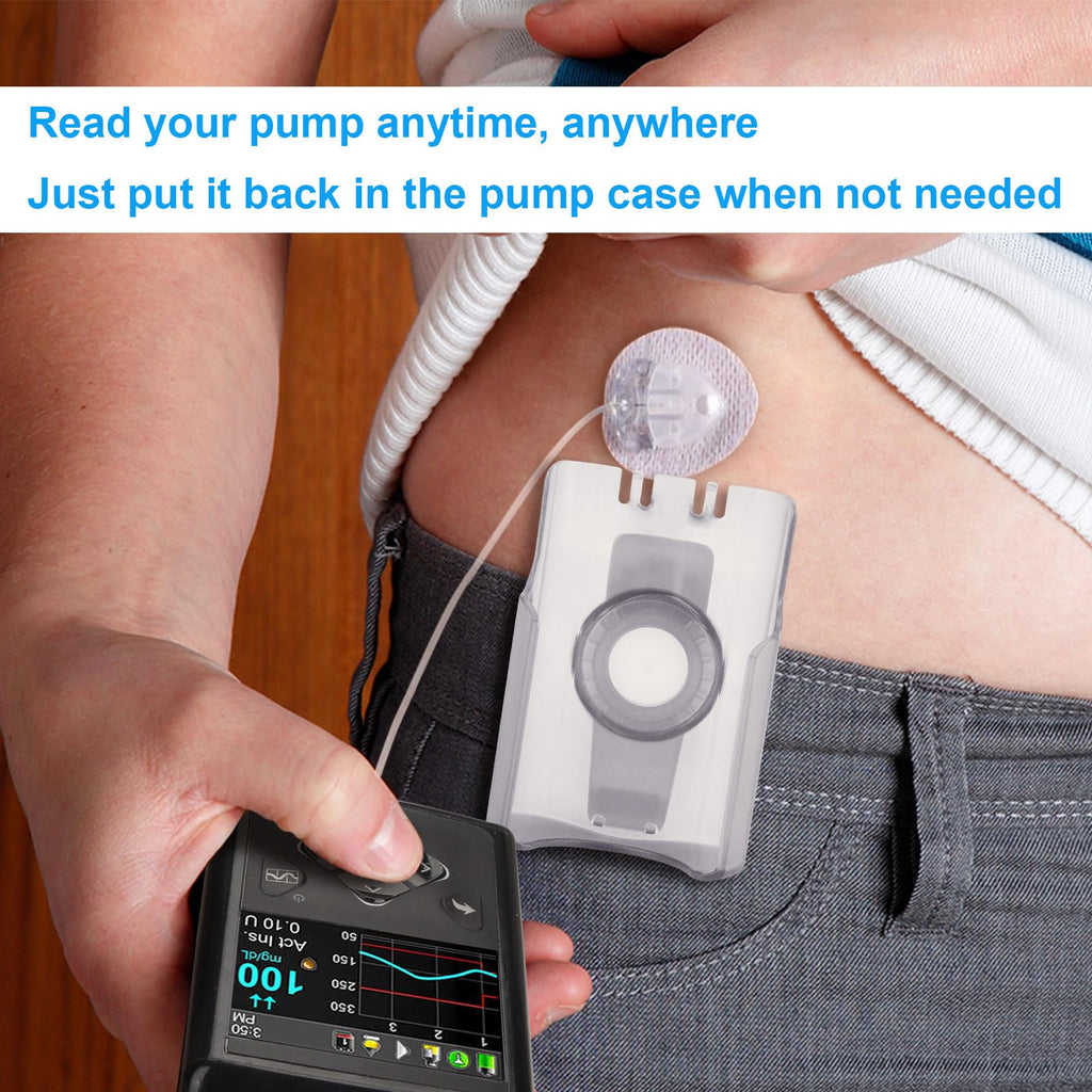 360° Rotating Insulin Pump Holder Fit for Medtronic MiniMed 780G, 670G, 770G, 630G, 640G Pumps,Insulin Pump Case Clip for Medtronic 780g Accessories,Suitable for Diabetes Insulin Management (Clear)