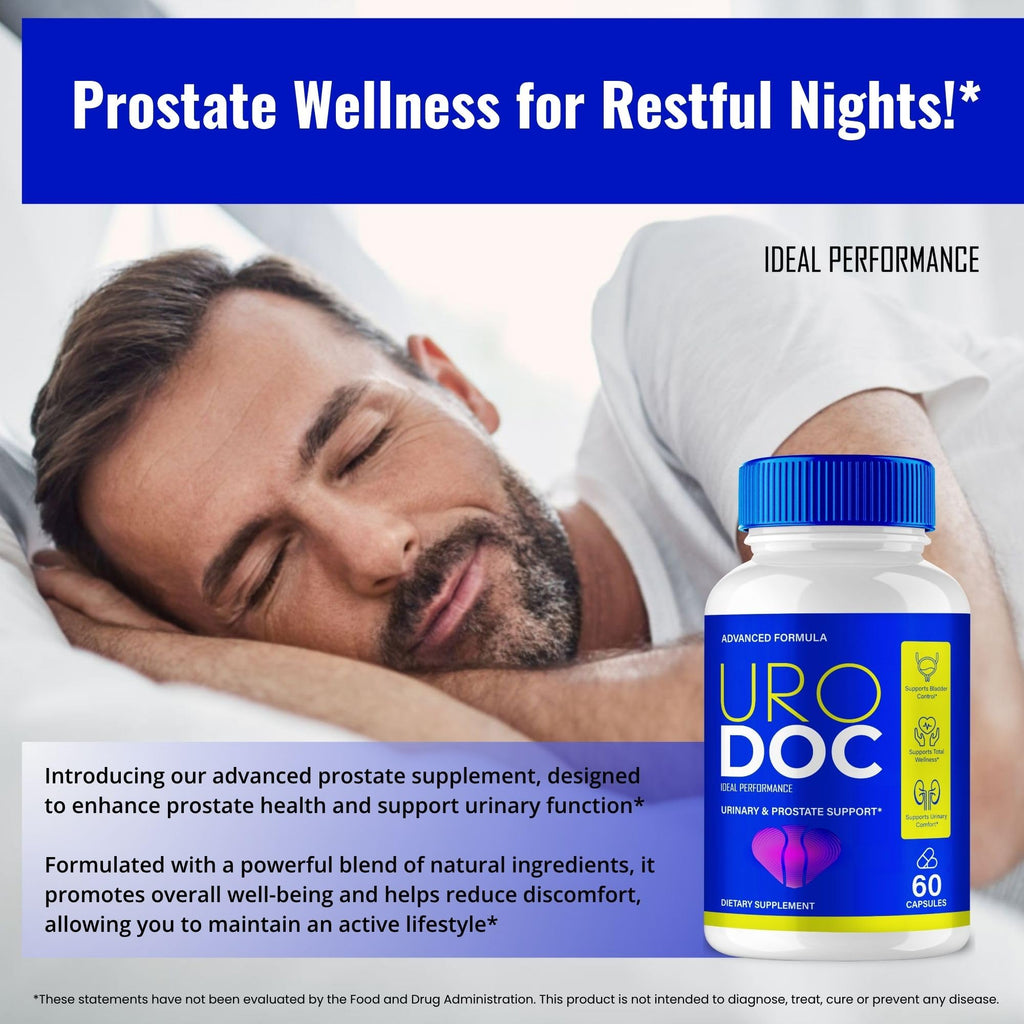 Uro Doc Prostate Health Supplements for Men Capsules, Official Uro Doc All Natural Support Pills - Maximum Strength for Daily Wellness, All Natural Premium UroDoc Health Support Reviews (2 Pack)