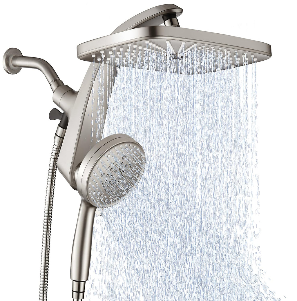 Rain Shower Head with Handheld Showerhead, Nickel 1.8GPM 460311