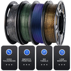 YOUSU Glow in The Dark TPU 3D Printer Filament Bundle,Gray