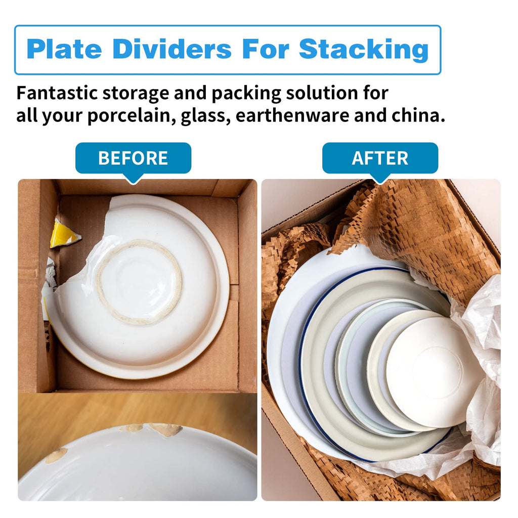 Imncya Plate Separators Storage, Set Of 60 And 3 Different Size, Thick and Premium Soft Felt Plate Dividers For China, Dish, Coffee Saucers Protecting and Stacking