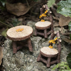 Fairy Garden Accessories, LATTOOK 8PCS Miniature Table and Chairs Set Fairy Garden Furniture Ornaments Kit for Home Outdoor Micro Landscape Decoration