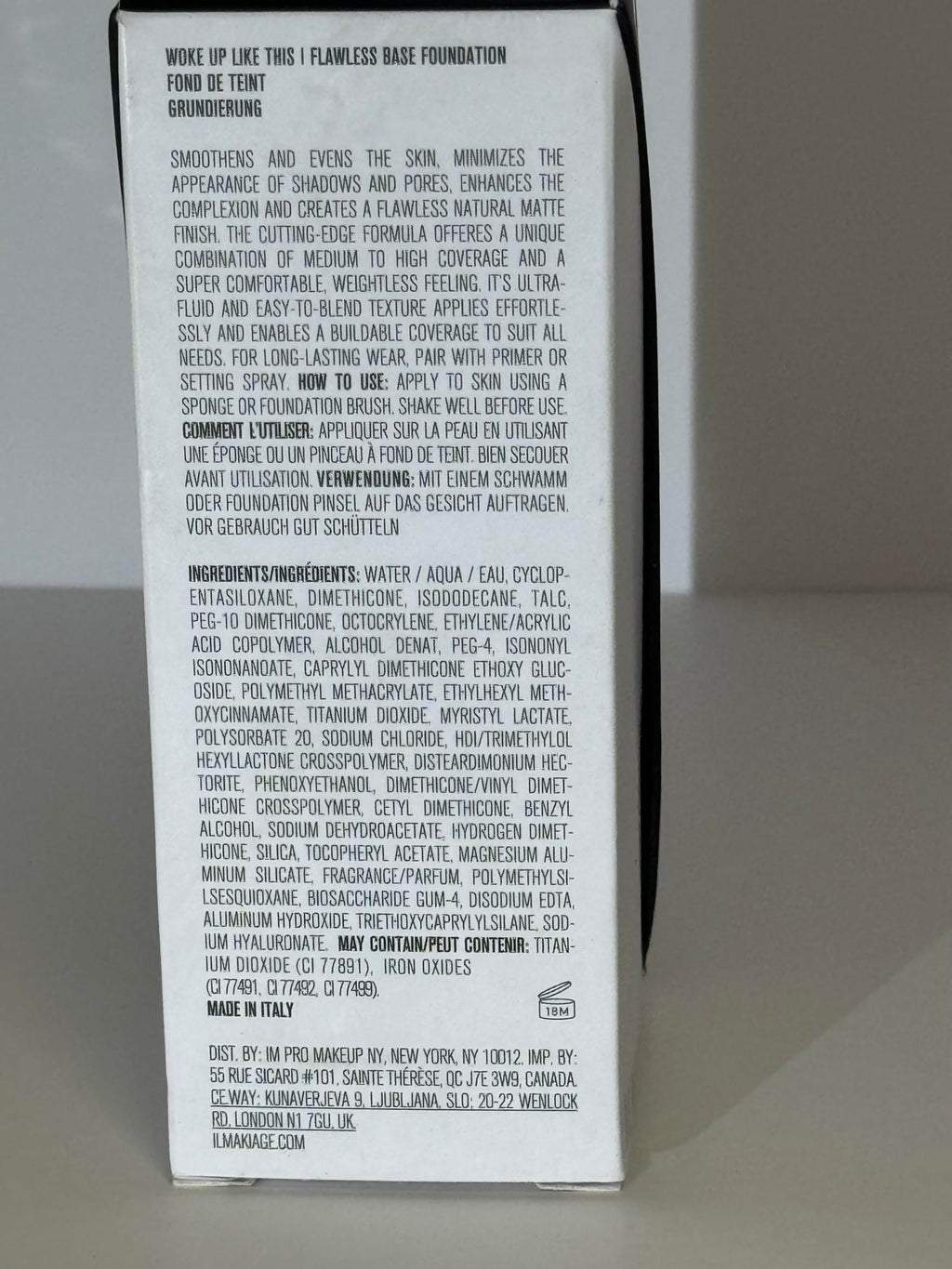 WOKE UP LIKE THIS FLAWLESS BASE FOUNDATION BY IL MAKIAGE - 30 ML (60)