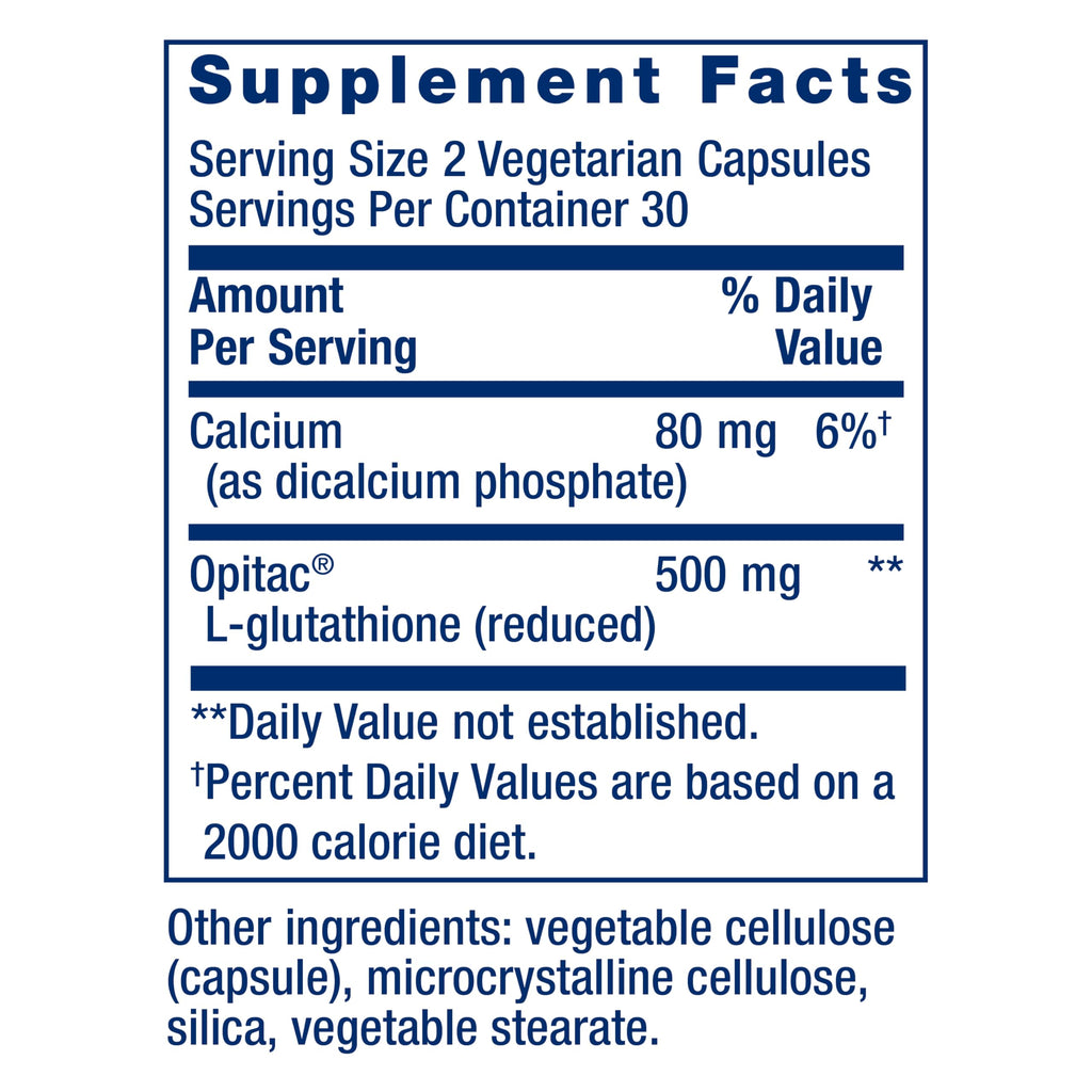 Life Extension Glutathione 500 mg – Glutathione Capsules, Antioxidant Supplement, Oxidative Stress, Active Reduced Form – Gluten-Free, Non-GMO, Vegetarian – 60 Capsules