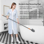 CLEANHOME Tile Tub Scrubber Brush for Cleaning Toilet Wall,Bathtub,Sink