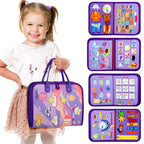 Winblo Toddler Busy Board - Montessori Toys for Toddler Girl Birthday Gift - Busy Book for Toddlers 3-5, Montessori Educational Learning Sensory Travel Activities Toys for Kids Ages 3-5