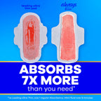 Always Infinity FlexFoam Pads for Women, Size 2, Heavy Pad with Wings, Unscented, Up to Zero Feel, Zero Leaks, 96 Count (3 Packs of 32)
