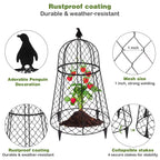 TAOMENNI Garden Cloches for Plants, Chicken Wire Cloche, Plant Cloche and Cages, Wire Plant Protectors from Animals, Protection for Your Plants and Seedlings, Heavy-Duty, 13" D x 20" H, Pack of 6