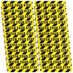 Boao 24 Pieces Watch Your Step Stickers Sign 6 x 24 Inch Caution Watch Your Step Floor Decals Warning Sticker Adhesive Tape Anti Slip Abrasive Tape for Workplace Safety Wet Floor Caution