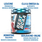 BPI Sports Best BCAA Powder - Muscle Recovery Support - Branched Chain Amino Acids | Building Blocks of Protein and Muscle - Post Workout Recovery – Hydration – Rainbow Ice, 30 Servings