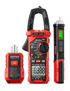 AstroAI Electrical Test Kit ETK3, 2000 Counts Digital Clamp Meter & Non-Contact Voltage Tester Pen & GFCI Outlet Tester, for Home & Professional Use
