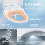 TOTO® WASHLET® S2 Electronic Bidet Toilet Seat with Instantaneous Water Heating, PREMIST and EWATER+ Wand Cleaning, Round, Cotton White - SW3345#01