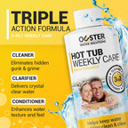Bio Ouster 3in1 Weekly Hot Tub Cleaner, Conditioner, Clarifier - Hot Tub Chemicals for Standard & Inflatable Spas - Spa Chemicals for Crystal Clear & Sparkling Clean Water - Made in USA (16oz)