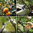 Lineslife 10FT Telescoping Pole Saw with Pruner, Extendable Tree Trimmer
