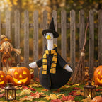 Tmovjxv 4 Pcs Halloween Wizard Porch Goose Outfit, Lawn Porch Goose Clothes