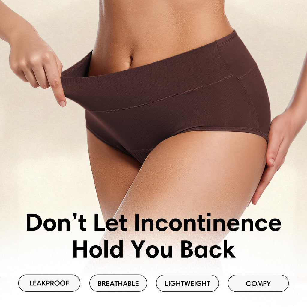 Everdries Washable & Reusable Incontinence Underwear for Women Over 60 - Leakproof, Discreet, Absorbent, Machine-Washable Panties (Comfort Plus, 3XL, Pack of 5)
