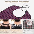 Roylvan Adult Bibs, 3 Pcs Washable Clothing Protector with Crumb Catcher for Eating, Reusable Waterproof Large Feeding Adult Bibs for Men Women Elderly Senior, Black/Red/Blue