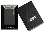 Zippo Classic Black Crackle Logo Pocket Lighter