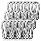 60PCS 3" Heavy Duty Spring Snap Hook, M8 5/16" Galvanized Steel Snap Hook Carabiner Quick Link Carabiner Clip, 500LBS Holding Capacity Quick Link Keychain for Swing Hammock Gym Outdoor