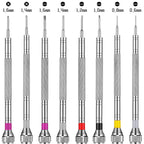 Chumia 8 Pieces Precision Jewelers Screwdriver Set, Micro Watch Repair Screwdriver Set 0.6-1.6 mm for Watch, Eyeglasses, Jewelry Work, Electronics Repair(Flathead, Phillips)