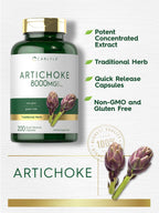 Carlyle Artichoke Extract Capsules | 200 Count | Non-GMO, Gluten Free Supplement