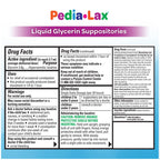 Pedia-Lax Liquid Glycerin Suppositories for Kids Ages 2-5, Gentle Constipation Relief Laxative for Children, 6 Count, Pack of 24