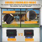 Garage Screen Doors, 9×7FT for 1 Car Garage, Heavy Duty Durable Fiberglass Magnetic Retractable Hands Free Garage Door Screen with 4 Roll Up Straps, for Patio, Workshop, Home Gym & Sun Room
