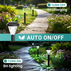 GIGALUMI 8 Pack Solar Lights Outdoor Waterproof, Outdoor Solar Lights for Yard, Solar Garden Lights, Yard Decorations Outdoor for Pathway, Patio, Garden, Driveway, Lawn, and Landscape(Cold White)