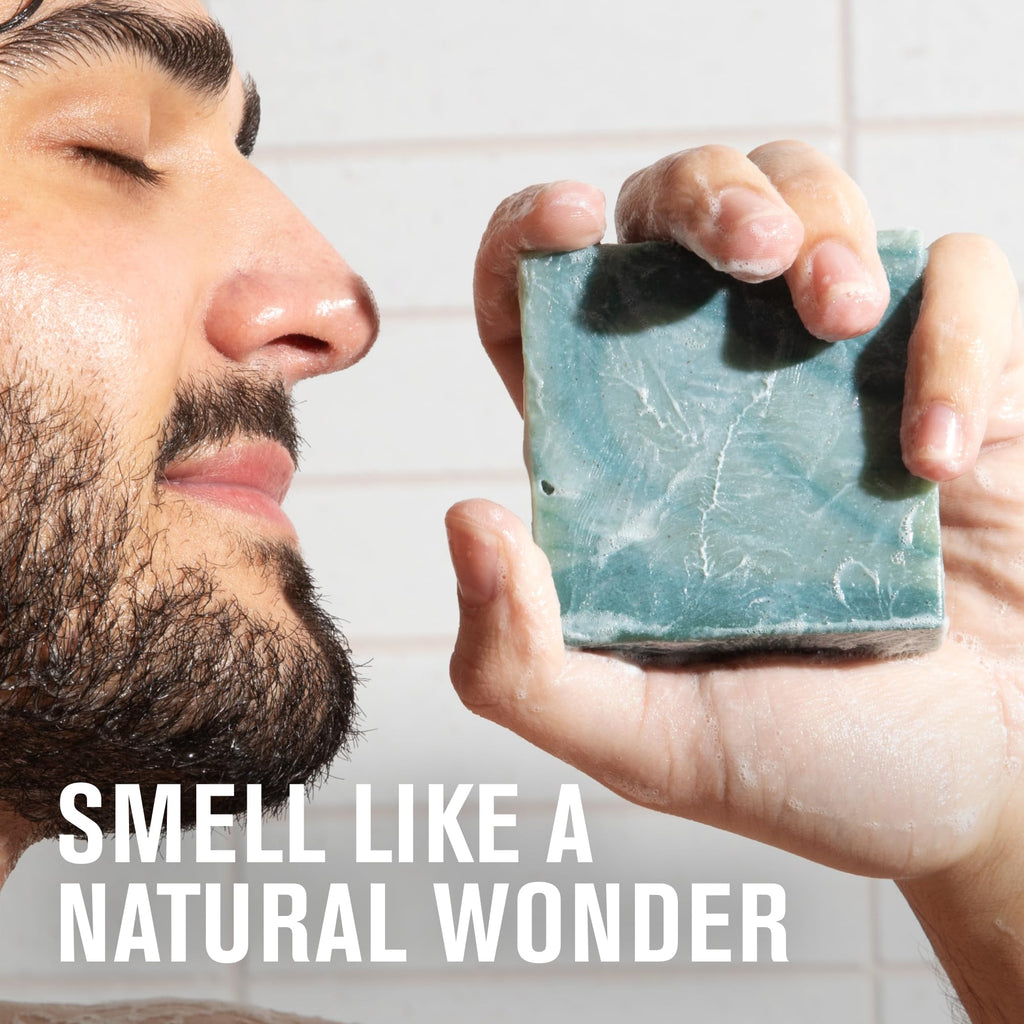 Every Man Jack Cold Processed Mens Bar Soap - Sea Minerals + Citron Scent - Deeply Cleans & Hydrates with Shea Butter and Coconut Oil - (3 Pack)