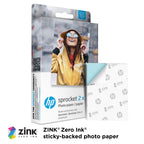 HP Sprocket 2x3" Premium Zink Sticky Back Photo Paper (50 Sheets) Compatible with HP Sprocket Photo Printers.
