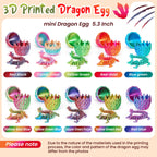 SHUWND 3D Printed Dragon Eggs with Dragons Inside – 4PCS Mini Articulated Baby Dragon Toys, Mystery Fidget Egg Set for Kids & Adults, Fantasy Desk Decor & Collectible Gifts