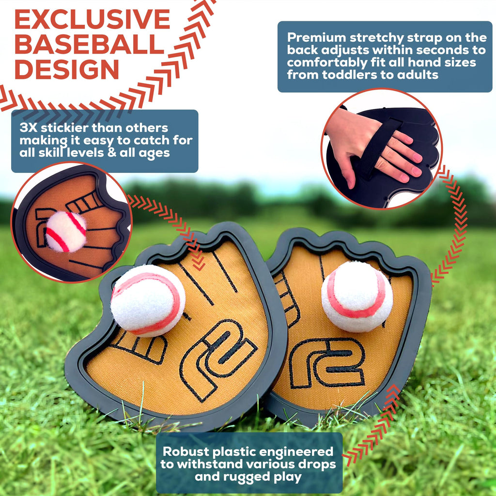 Toss and Catch Ball Game Set: Best Toy Gifts for Boys 9 8 7 6 5 4 2 3 Year Old Boy Birthday Gift Idea - Fun Toddler Boy Toys - Baseball Gifts for Girls & Boys Baseball Glove Trainer Toddler Presents