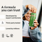 Huel Daily Greens Ready-to-Drink | Peach Hibiscus Superfood Greens | 91 Vitamins, Minerals, and Wholefood-Sourced Ingredients | Adaptogens, Antioxidants, Gut-Friendly Probiotics | 12 Fl Oz, 12 Pk