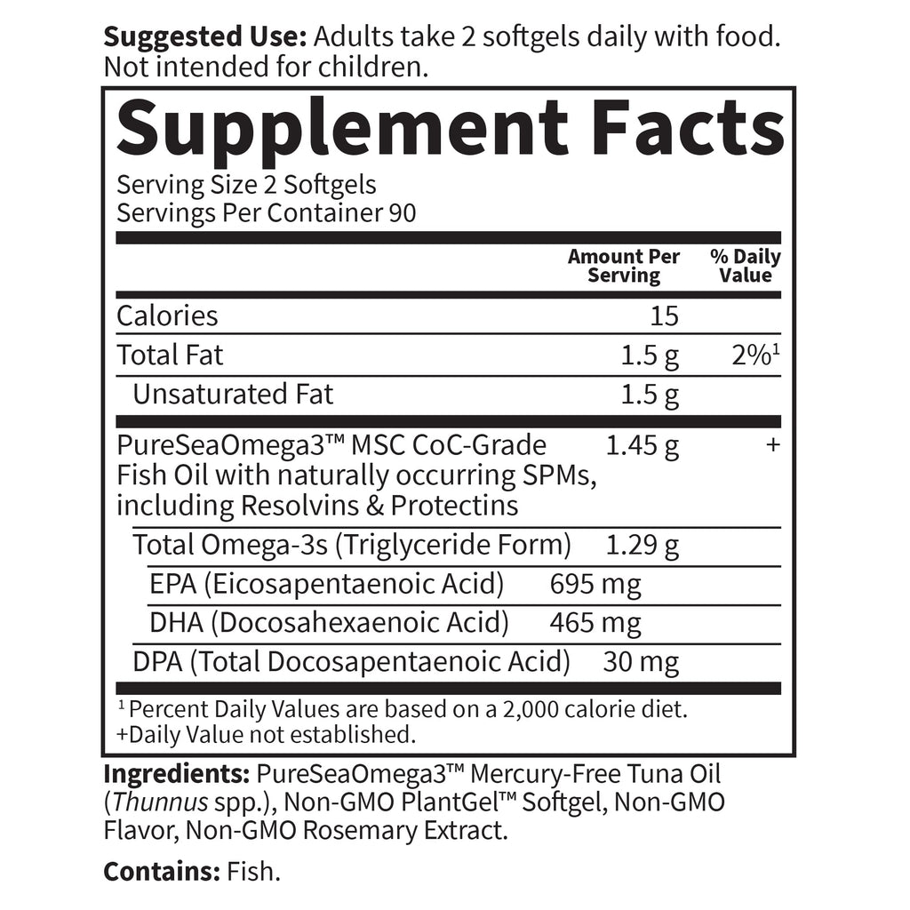 Garden of Life Dr. Formulated Advanced Omega Fish Oil, 1,290mg EPA DHA & DPA in Triglyceride Form - Omega 3 Fish Oil Supplement for Heart Health & Brain Support, Non-GMO, Citrus Flavored, 180 Softgels