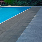 Tondiamo Pool Mat Non Slip Drainage Mats Swimming Pool Floor Deck Mats Rugs PVC Splash Mesh Hollow Doormat Roll for Outdoor Indoor Patio Restaurant Garage Kitchen Bathroom Safety(3 x 10 ft,Grey)
