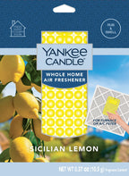 Yankee Candle Whole Home Air Freshener, Long Lasting Odor Eliminating Fragrance for Home, Continuous Room Freshener, Sicilian Lemon (Pack of 4)