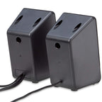 Amazon Basics USB-Powered Computer Speakers with Volume Control for Desktop or Laptop PC, Compact Size, Headphone Jack, Portable, Plug-N-Play, Black