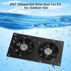Fanspex Solar 2 Fan Kit with 66.6 Wh Battery Backup for Greenhouse