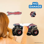 Monster Jam ThunderROARus Truck Wall Decal - Large 21" Wide Monster Truck Wall Vinyl Stickers Bedroom Decorations - Peel and Stick Room Decor