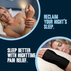 ComfyBrace 2 PACK Nighttime Pain Relief Wrist Brace for Carpal Tunnel, Tendonitis, Arthritis | Fits & Soothes Aches in Both Hands | Palm Cushion Beads for Hot Spots | Breathable Fabric