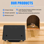Qualirey Rat Stations Large Rodent with Key Reusable Mouse Stations Mice Blocks Heavy Duty Boxes for Outdoor Rodents Mice Blocks, Black(9.8 x 7.5 x 3.9 Inches,Classic,4 Pack)