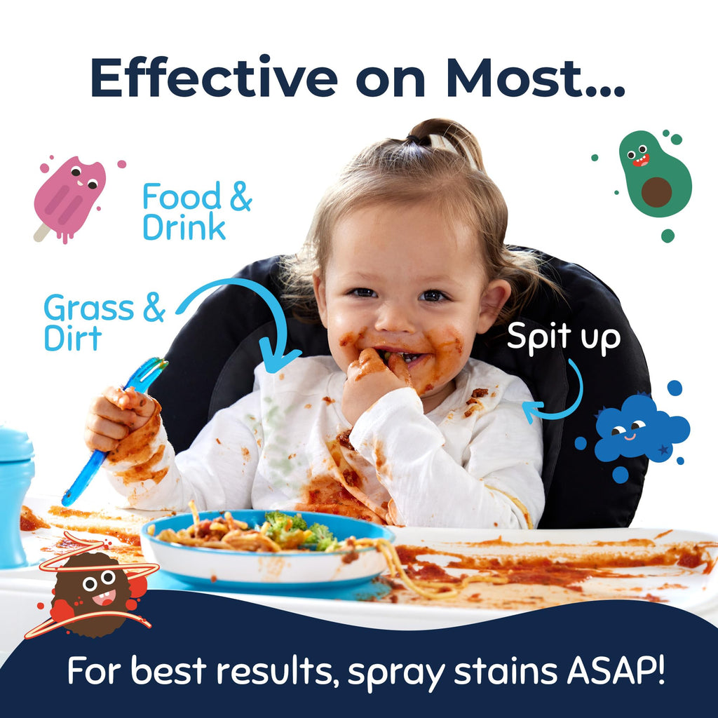 Miss Mouth's Messy Eater Stain Treater Spray - 4oz 3 Pack Stain Remover - Newborn & Baby Essentials - No Dry Cleaning Food, Grease, Coffee Off Laundry, Underwear, Fabric