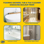 Zep Foaming Shower Tub and Tile Cleaner - 32 oz (Case of 4) ZUPFTT324 - No Scrub Formula, Breaks up Tough Buildup on Contact