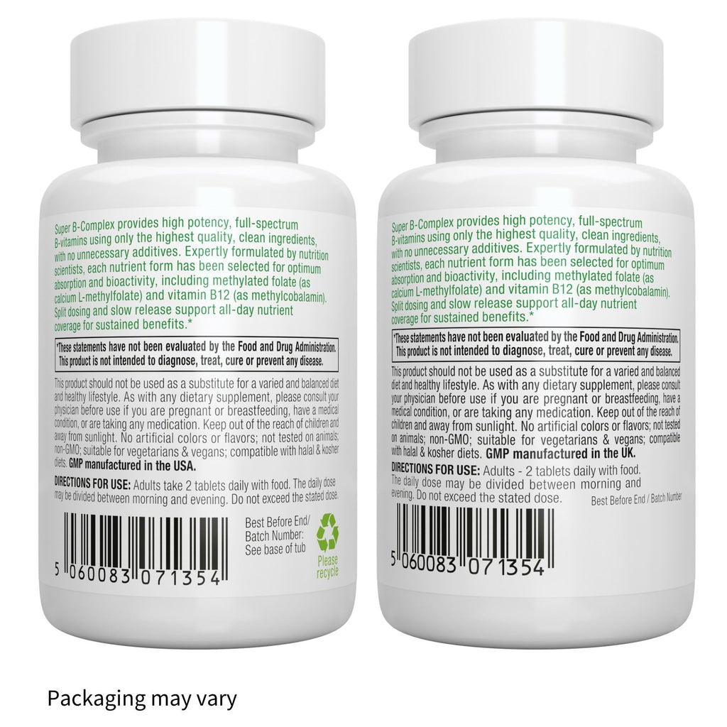 Igennus Super B-Complex Methylated B-Vitamins, MTHFR Supplement with Methylfolate & B12 Methylcobalamin, High Bioavailability & Potency, Vegan, Lab Verified, 180 Small Tablets