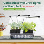 SOLIGT Self Watering Seed Starter Trays with Humidity Domes 3 Pack 72 Cells