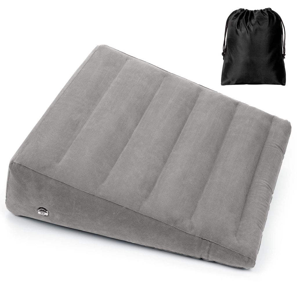 USHMA Inflatable Wedge Pillow for Sleeping, Portable Travel Wedge Pillow for Sitting in Bed, Inflatable Wedge Pillows for Travel, Blow Up Under Knee Pillow