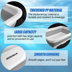 Desunqin 11.8" x 7.87" x 4.5" Pool Foot Bath Tray for Swimming Pool, Non- Slip Collapsible Foot Bath for Pool, Portable Foot Tub for Pool for Above Ground Pool Accessories, Rinse Feet Keep Pool Clean