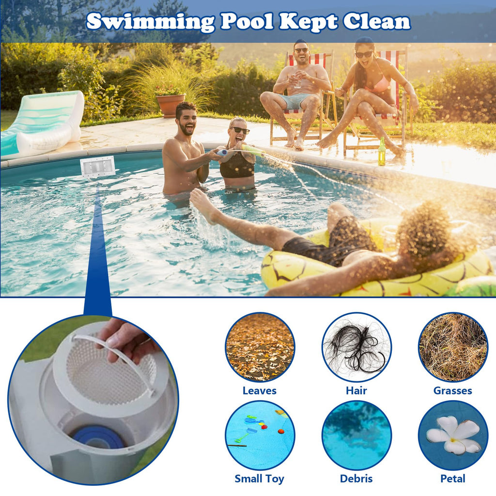 FixIdea Above Ground Pool Skimmer Kit- Wide Mouth Opening Thru-Wall Skimmer- Outer Dimensions：13-9/16 in (W) x 7-9/16 in (H) ，Inner Dimensions 11-15/16 in (W) x 5-5/16 in (H)