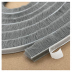 Weather Stripping Brush for Sliding Windows/Doors Frame Side,Pile Self Adhesive Weatherstrip Seal Strip Sealer Draft Stoppers (32ft x11/32 Backing x 9/16 Brush inch, Grey)