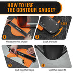 DODOWIN 10+5 Inch Contour Gauge with Lock, Gifts for Men, Dad and Husband